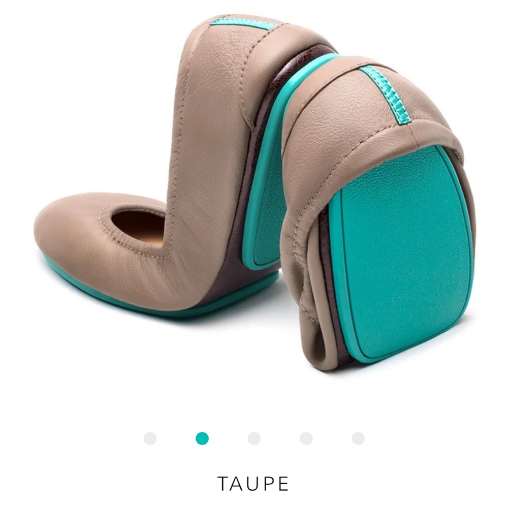 Tieks Taupe Leather Women's Flats 8